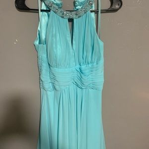Blue Rhinestone Gown